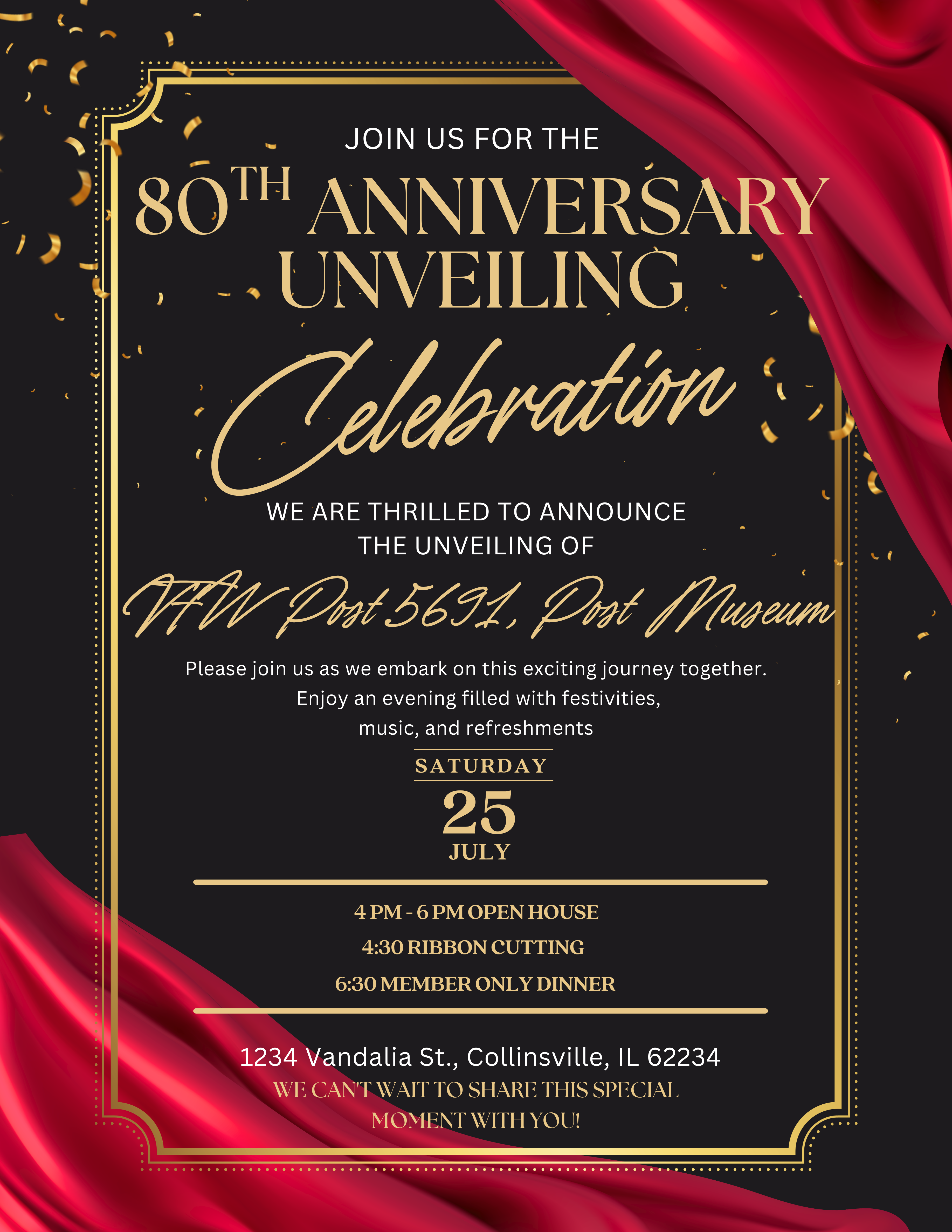 80th Anniversary Open House Invite